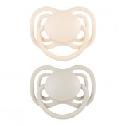 Cumlík Canpol Babies Dental Air silikónový, symetrický 2ks/krémový